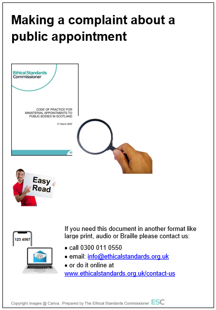 front cover of the easy read document