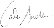 Caroline Anderson signature