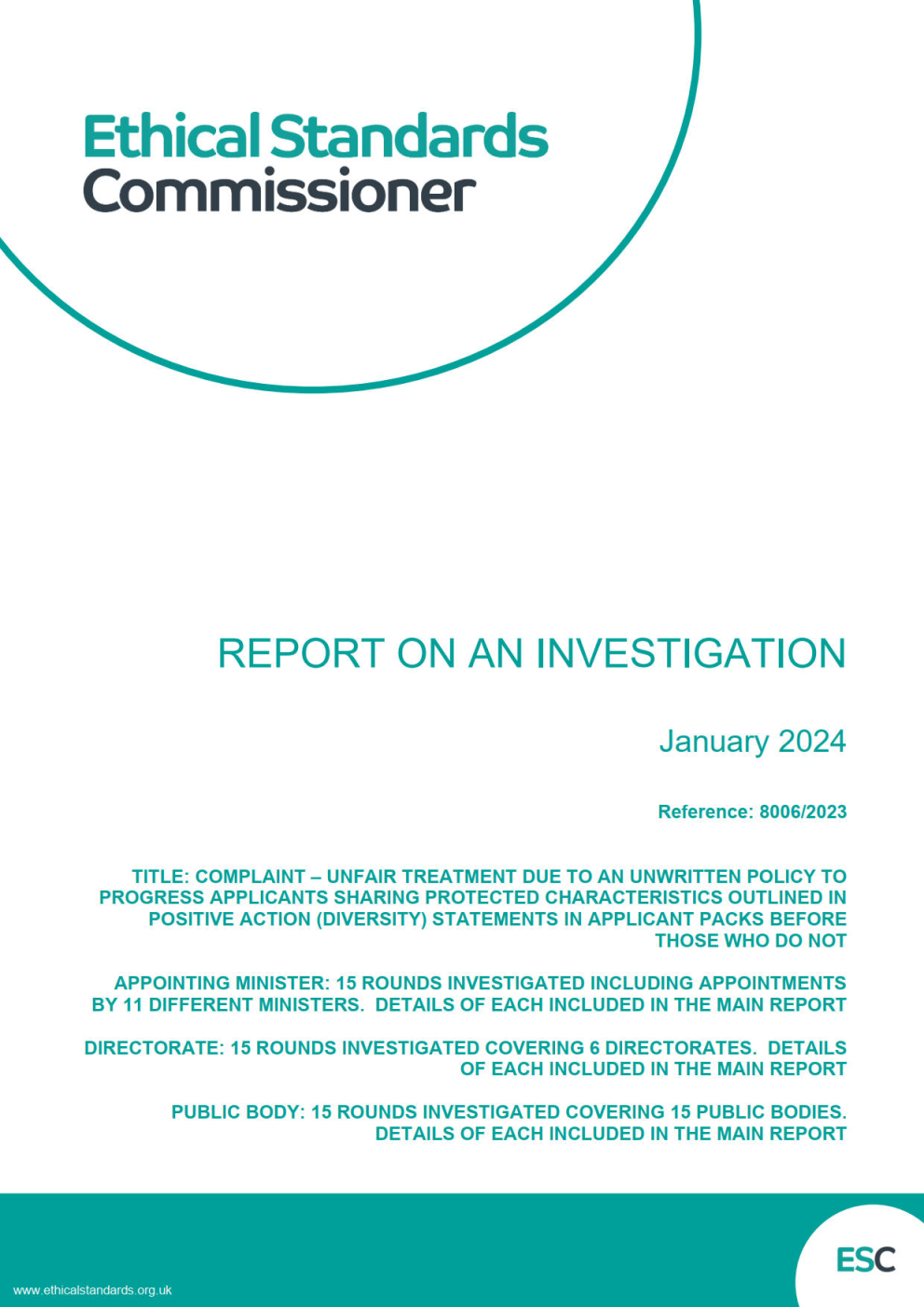 link, report on positive action statement